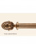 QYT87 Striple Gold 1-3/8" Diameter Wood Curtain Rods With Brackets