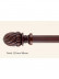 QYT87 Striple Gold 1-3/8" Diameter Wood Curtain Rods With Brackets