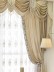 New arrival Denali Beige and Yellow Waterfall and Swag Valance and Sheers Custom Made Chenille Velvet Curtains Pair