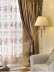 New arrival Denali Brown Plain Waterfall and Swag Valance and Sheers Custom Made Chenille Velvet Curtains(Color: Deep Saffron)