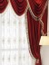 New arrival Denali Pink Red and Purple Waterfall and Swag Valance and Sheers Custom Made Chenille Velvet Curtains