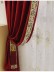 New arrival Denali Pink Red and Purple Waterfall and Swag Valance and Sheers Custom Made Chenille Velvet Curtains(Color: Red)