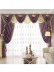 New arrival Denali Purple and Red Waterfall and Swag Valance and Sheers Custom Made Chenille Velvet Curtains