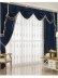 New arrival Denali Blue and Green Waterfall and Swag Valance and Sheers Custom Made Chenille Velvet Curtains