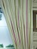 Baltic Embroidered Striped Back Tab Curtain (Color: AntiFlash White)