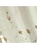 Winston Little Rose Embroidered Grommet Cafe Curtains for Kitchen and Bathroom Fabric Detail