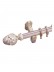 QYR2820 1-1/4" Diameter Rome Antique Color Custom Single Curtain Rods (Color: White Brush Gold)