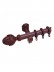 QYR2820 1-1/4" Diameter Rome Antique Color Custom Single Curtain Rods (Color: Antique Iron Oxide Red)