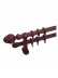 QYR2821 1-1/4" Diameter Rome Antique Color Custom Double Curtain Rods (Color: Antique Iron Oxide Red)