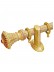 QYR3120 1-1/8" Diameter Rome Antique Color Custom Single Curtain Rods (Color: Pearl White Red)