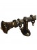 QYR3120 1-1/8" Diameter Rome Antique Color Custom Single Curtain Rods (Color: Black Brush Gold)