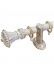 QYR3120 1-1/8" Diameter Rome Antique Color Custom Single Curtain Rods (Color: White Brush Gold)