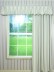 Swan Solid Double Pinch Pleat Valance and Curtains with Gimp Fabric Trim