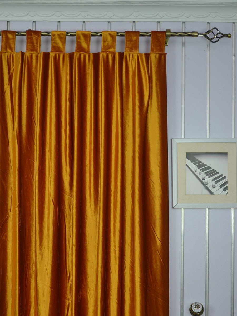 Whitney Brown Solid Blackout Grommet Velvet Curtains 63