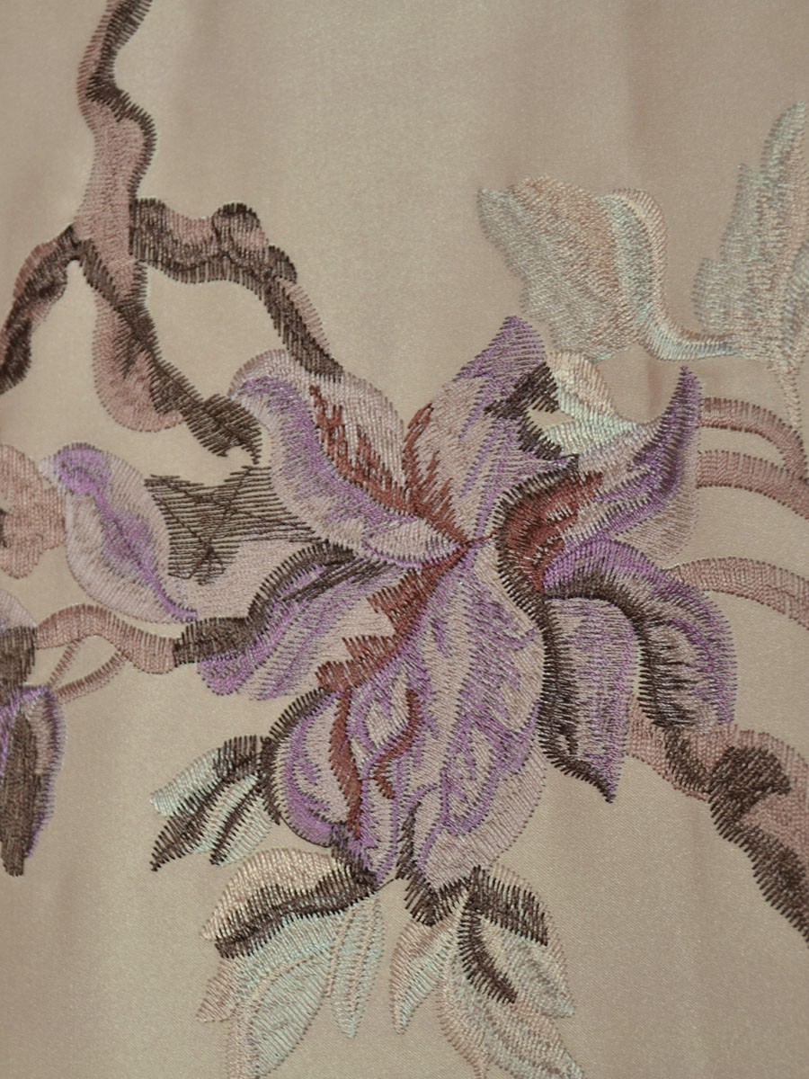 120 Inch Extra Wide Morgan Light Apricot Embroidered