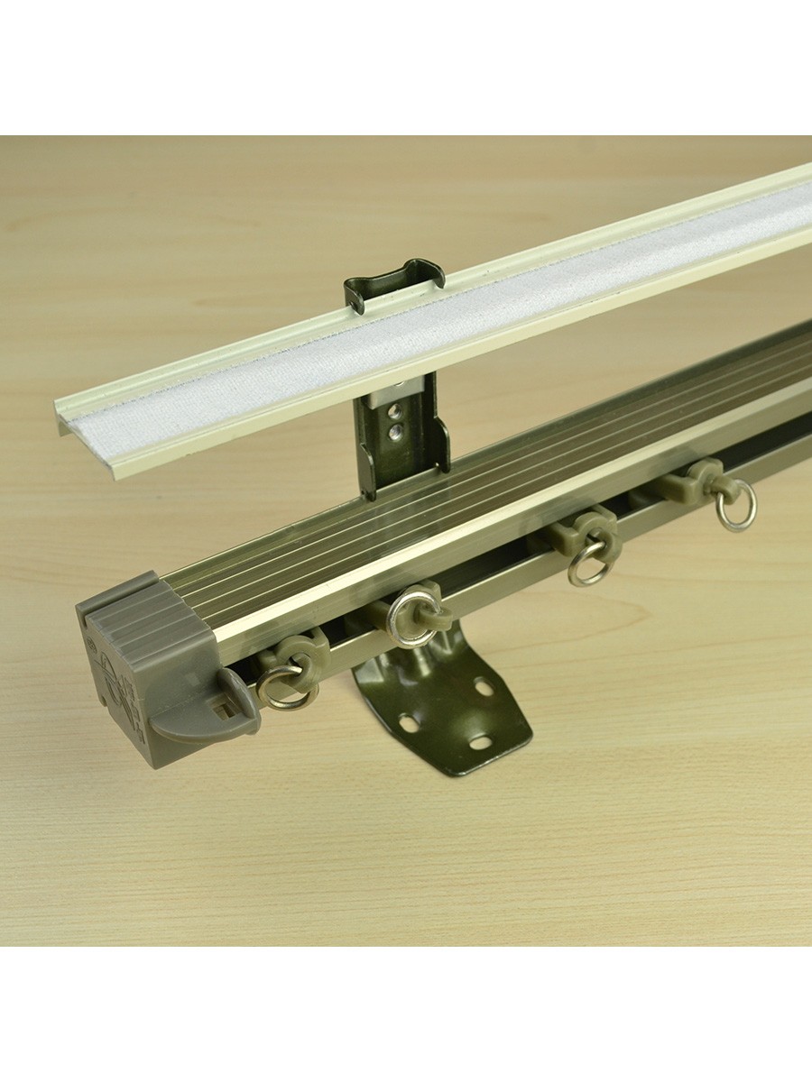 CHR6825 Gibbo Custom Double Curtain Track Set with Valance ...