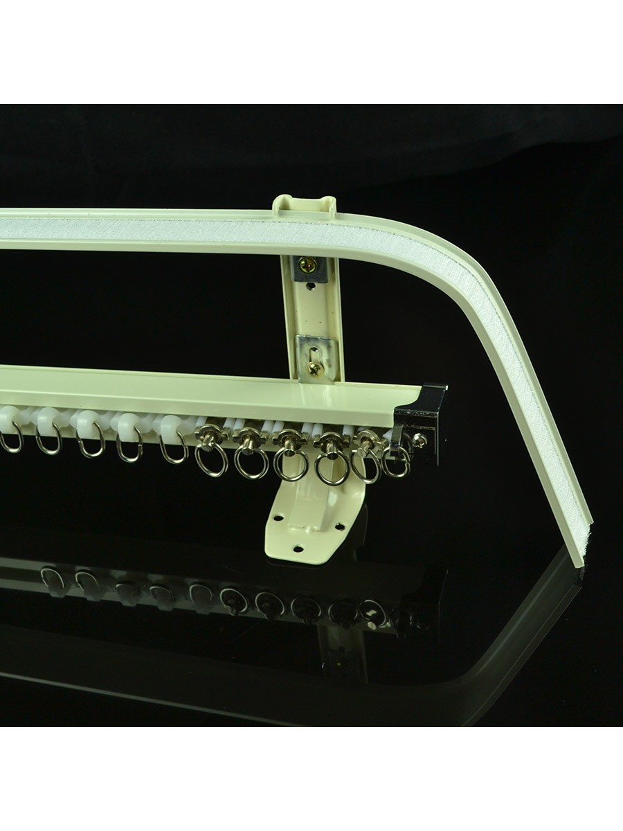 Chr7825 Ivory Wall Mounted Double Curtain Tracks And Rails