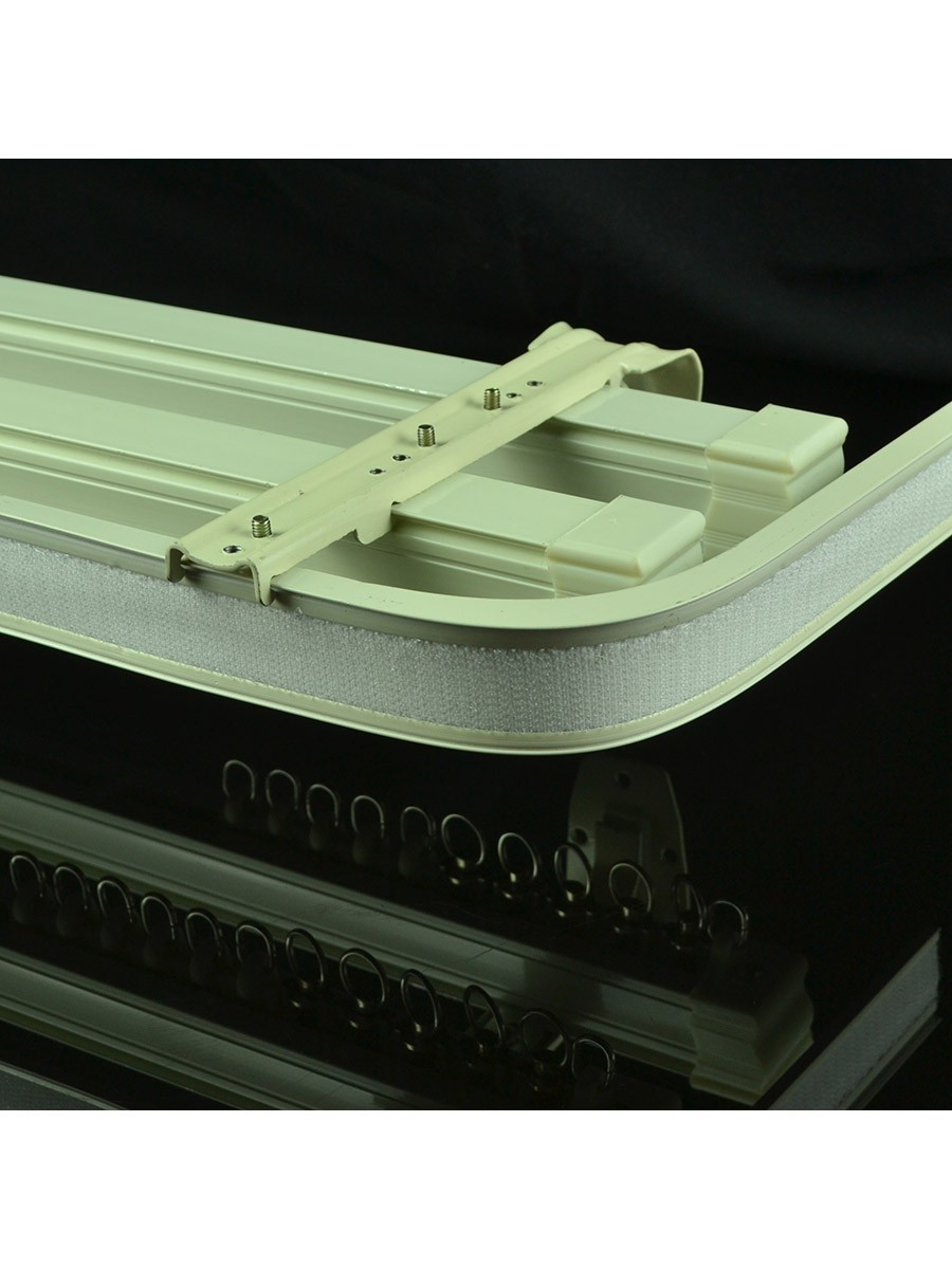 Chr7924 Ivory Wall Mounted Triple Curtain Tracks And Rails