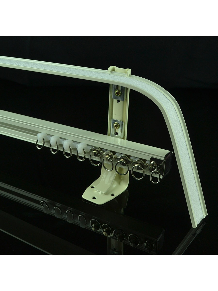Chr8125 Ivory Double Curtain Tracks With Valance Track