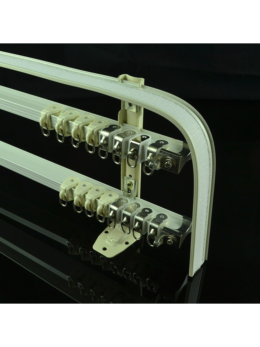CHR8224 Ivory Bendable Triple Curtain Tracks/Rails with ...