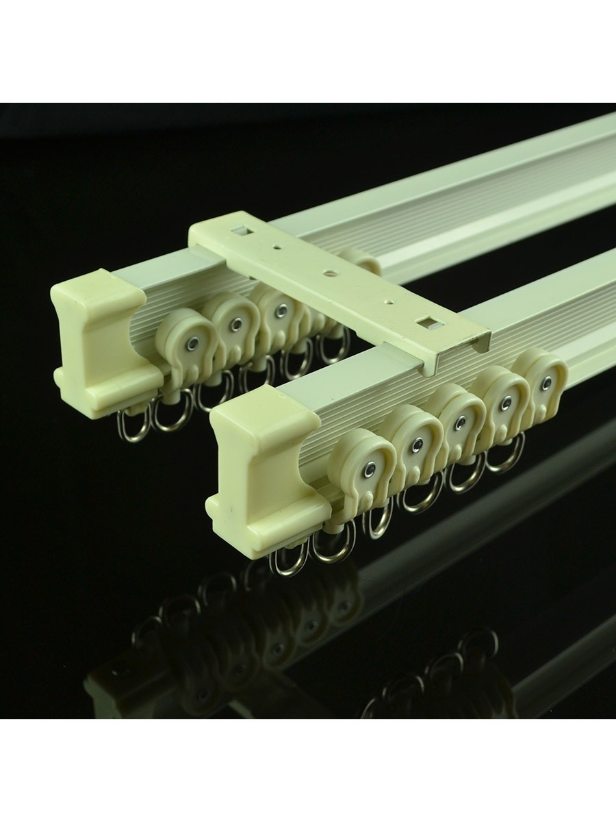 CHR8322 Ivory Bendable Double Curtain Tracks Ceiling/Wall ...