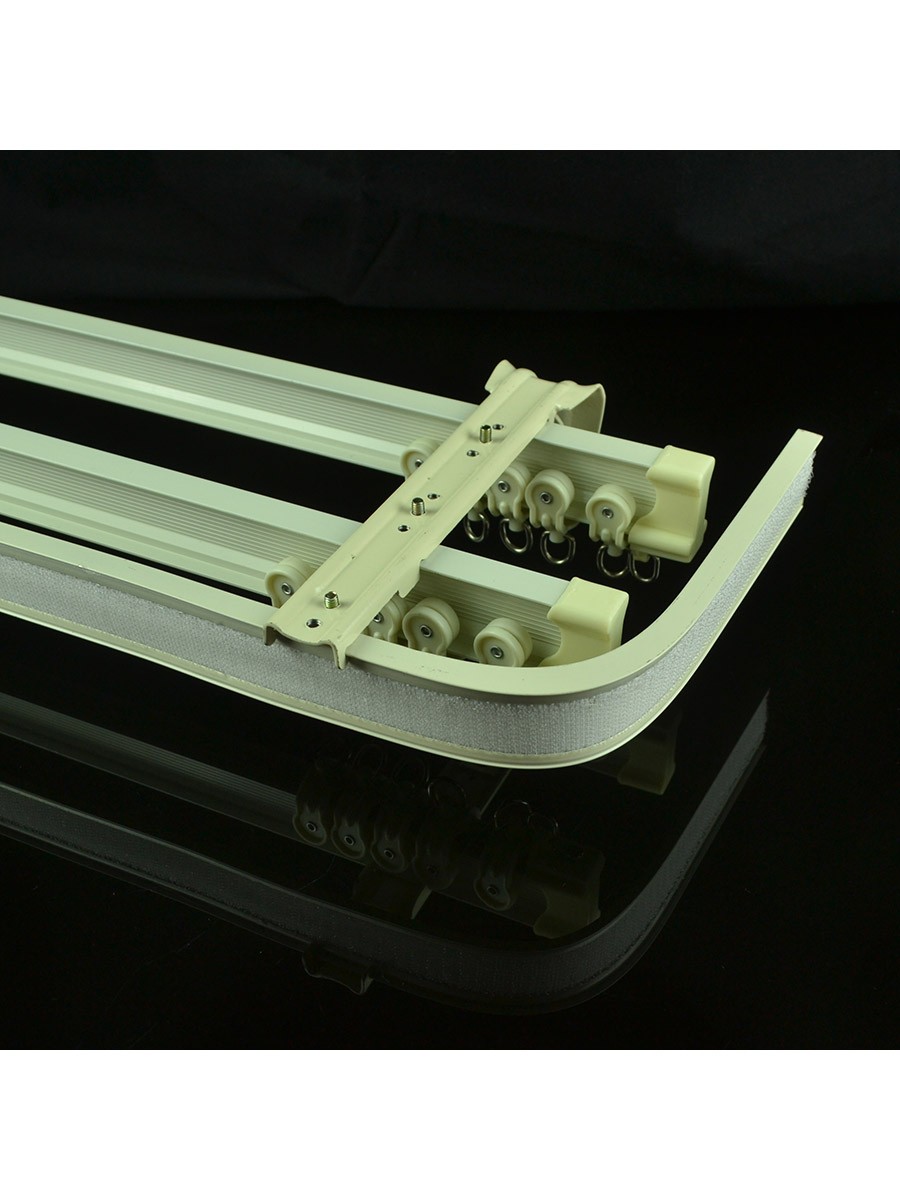 Chr8324 Ivory Bendable Triple Curtain Tracks Rails With