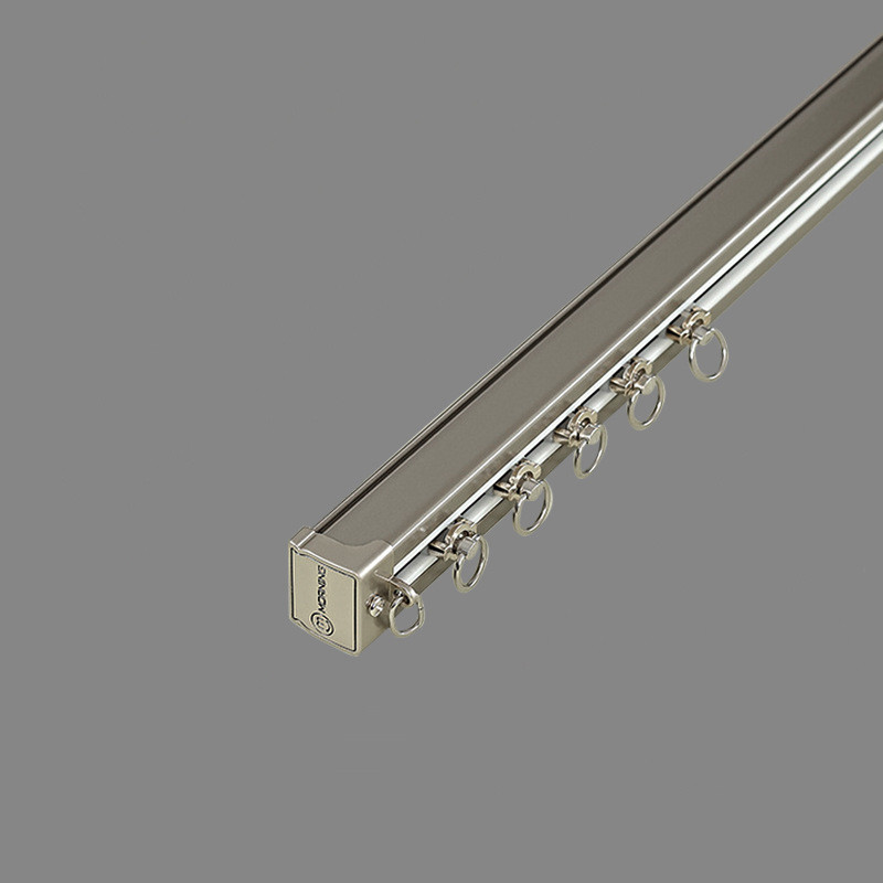 White Black Silent Gliss Heavy Duty Curtain Tracks With Gliders