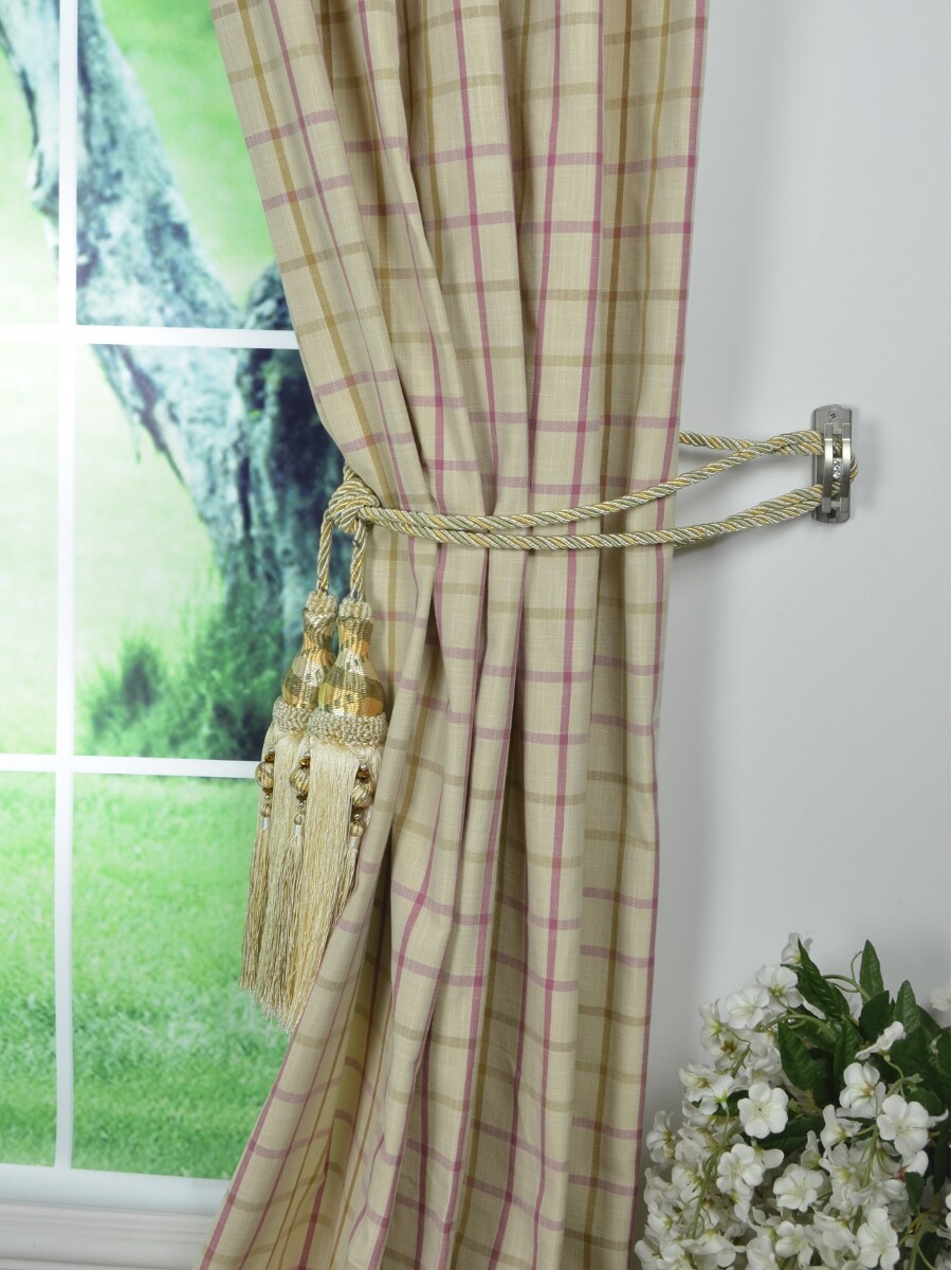 Small Plaid Blackout Double Pinch Pleat Extra Long