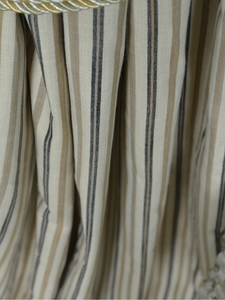 Striped Blackout Double Pinch Pleat Extra Long Curtains