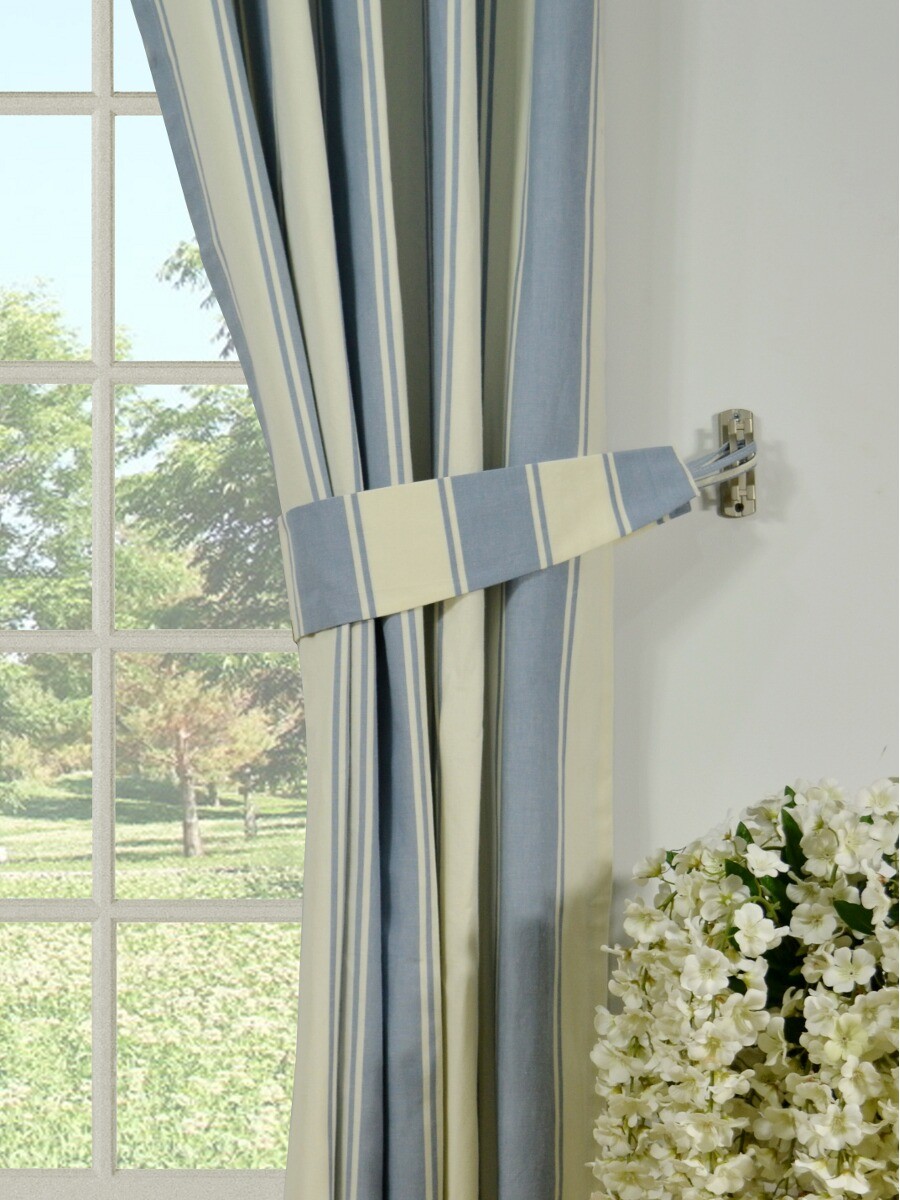 Moonbay Stripe Double Pinch Pleat Cotton Extra Long