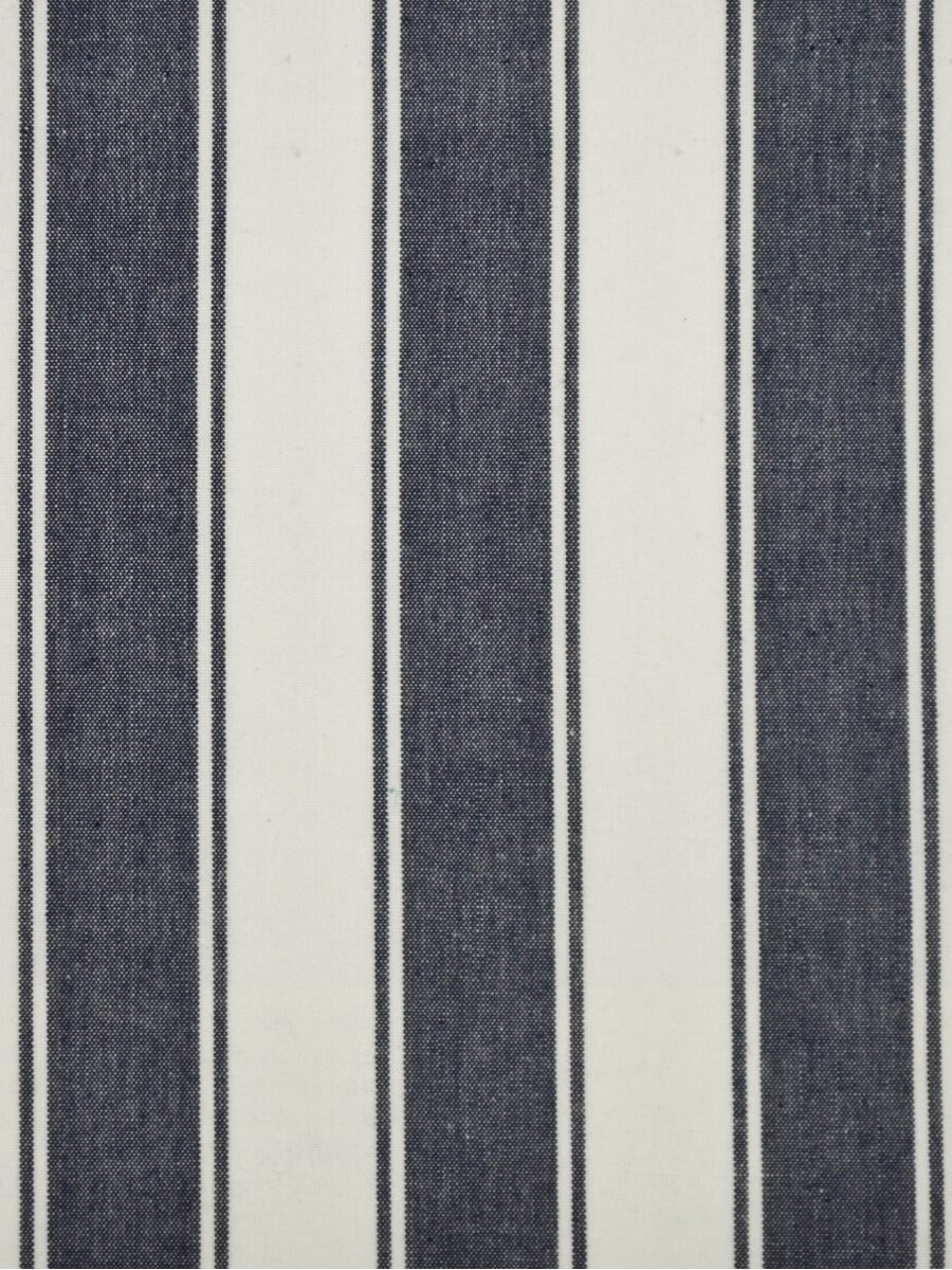 Moonbay Narrow Stripe Double Pinch Pleat Cotton Extra Long