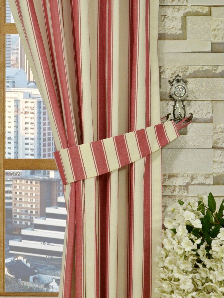 Moonbay Narrow Stripe Versatile Pleat Cotton Extra Long