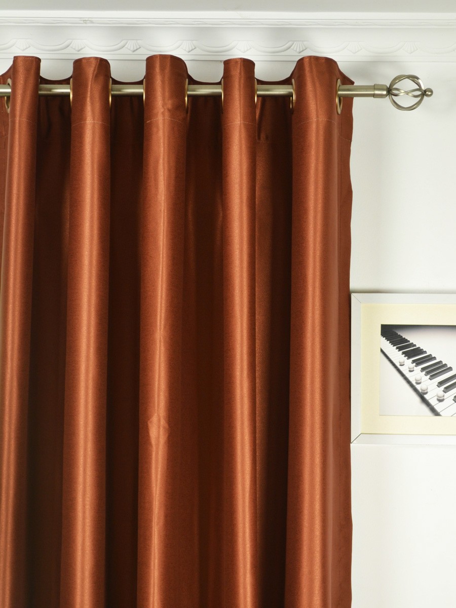 Extra Wide Swan Brown Solid Grommet Curtains 100 Inch