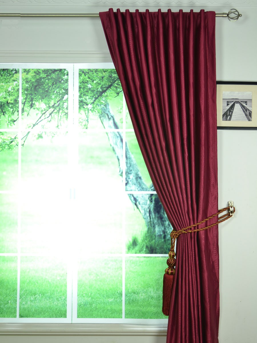 Extra Wide Swan Geometric Waves Back Tab Curtains 100