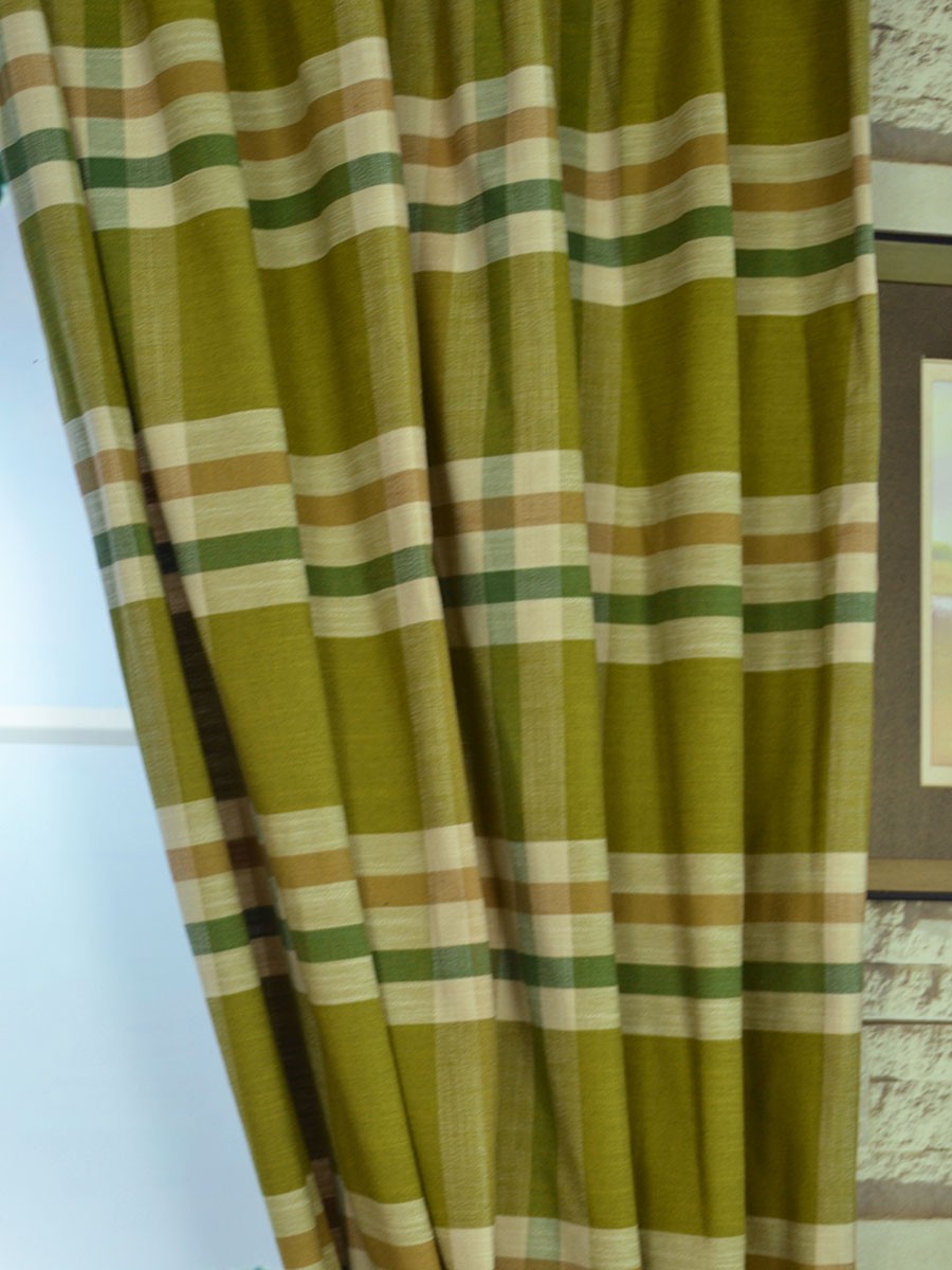 Extra Wide Hudson Large Plaid Versatile Pleat Curtains 100 120