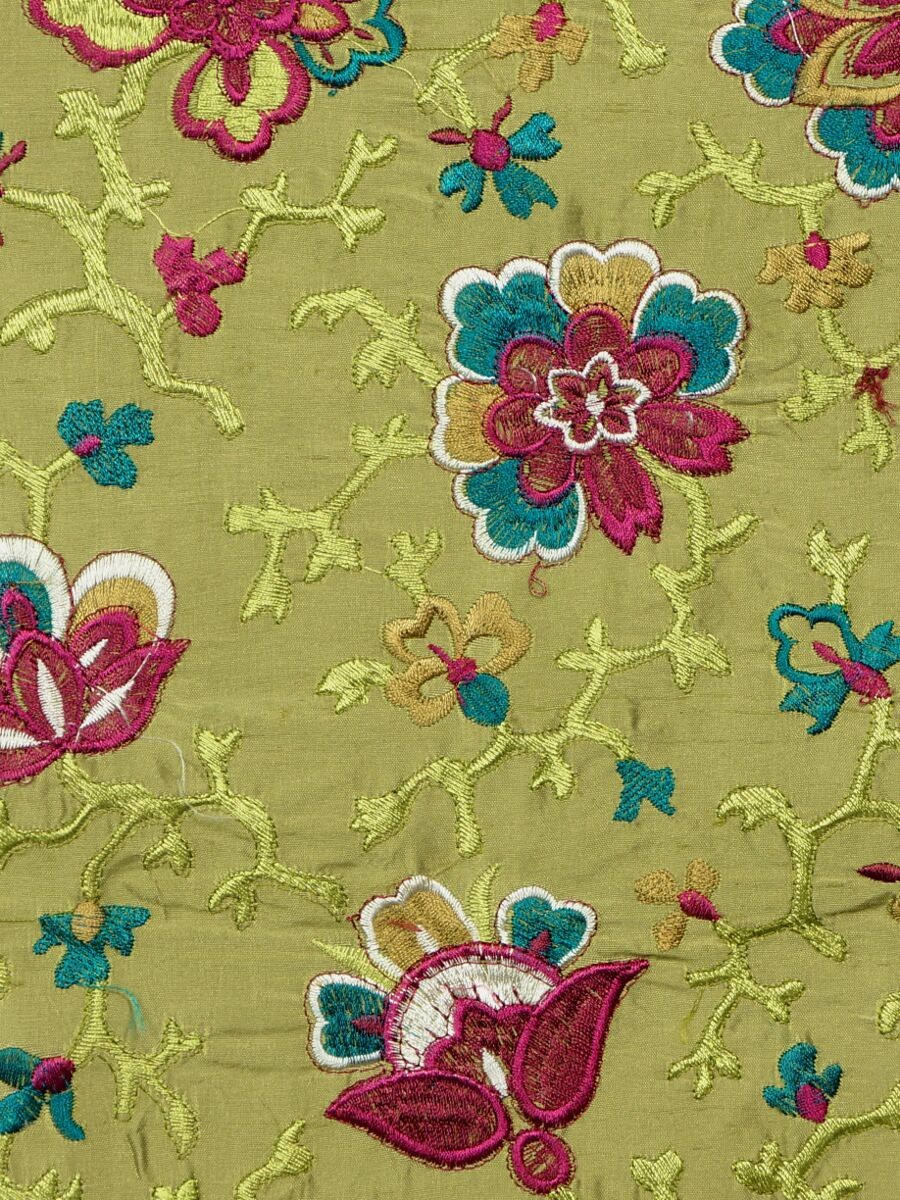 Halo Embroidered Elegant Design Dupioni Silk Custom Made