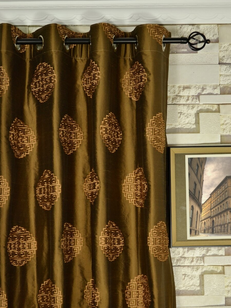 Halo Embroidered Chinese Inspired Dupioni Silk Custom Made