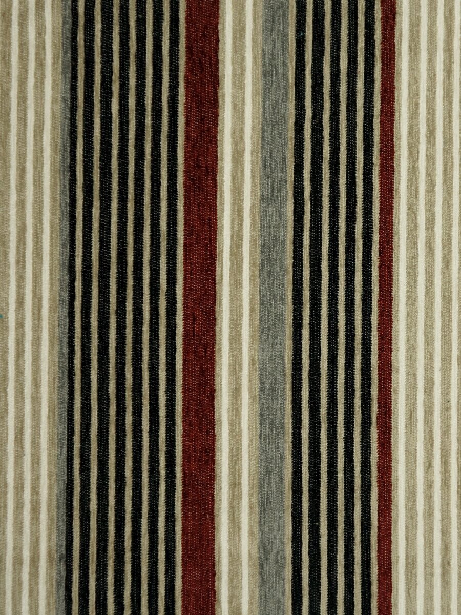 Petrel Heavy Weight Stripe Grommet Chenille Curtains
