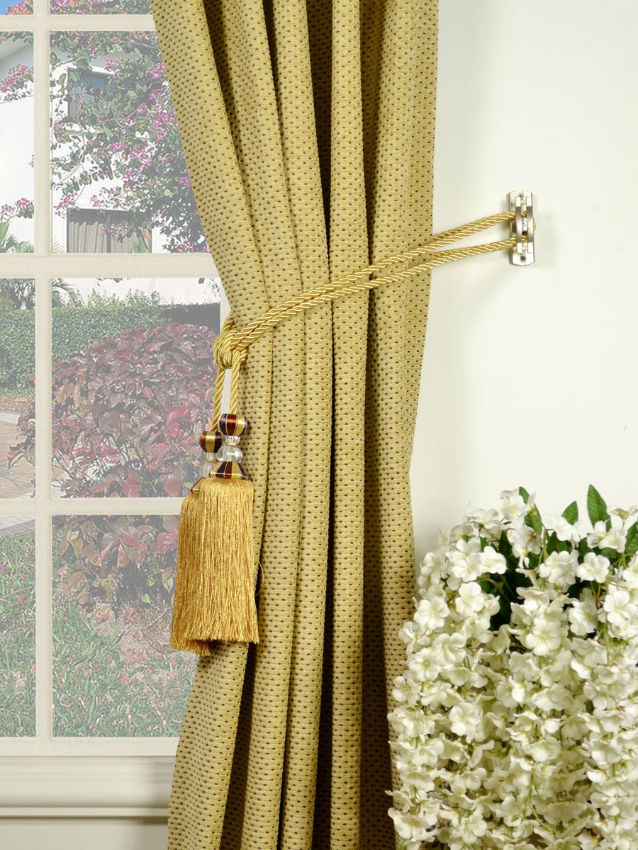 Coral Regular Spots Single Pinch Pleat Chenille Curtains