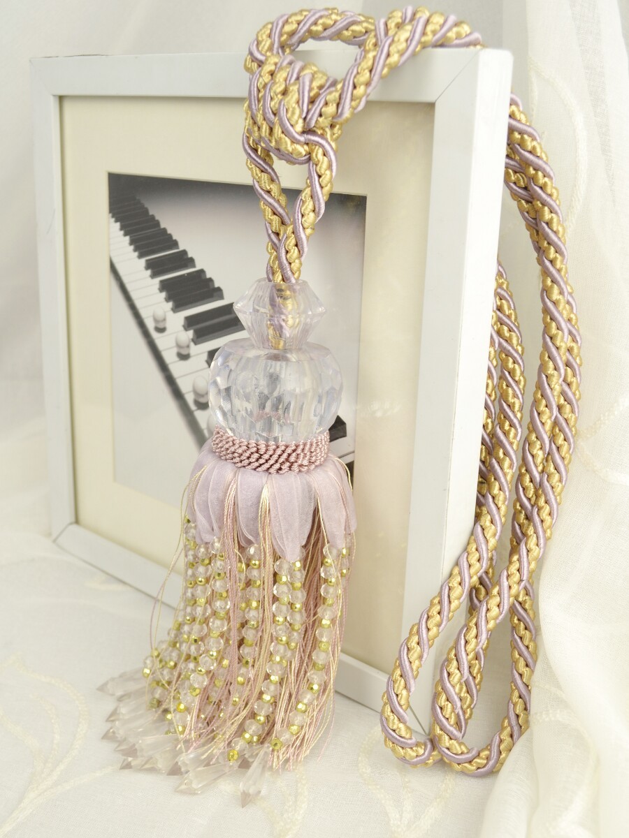 5 Colors QYM39 Polyester and Acrylic Curtain Tassel Tiebacks Pair