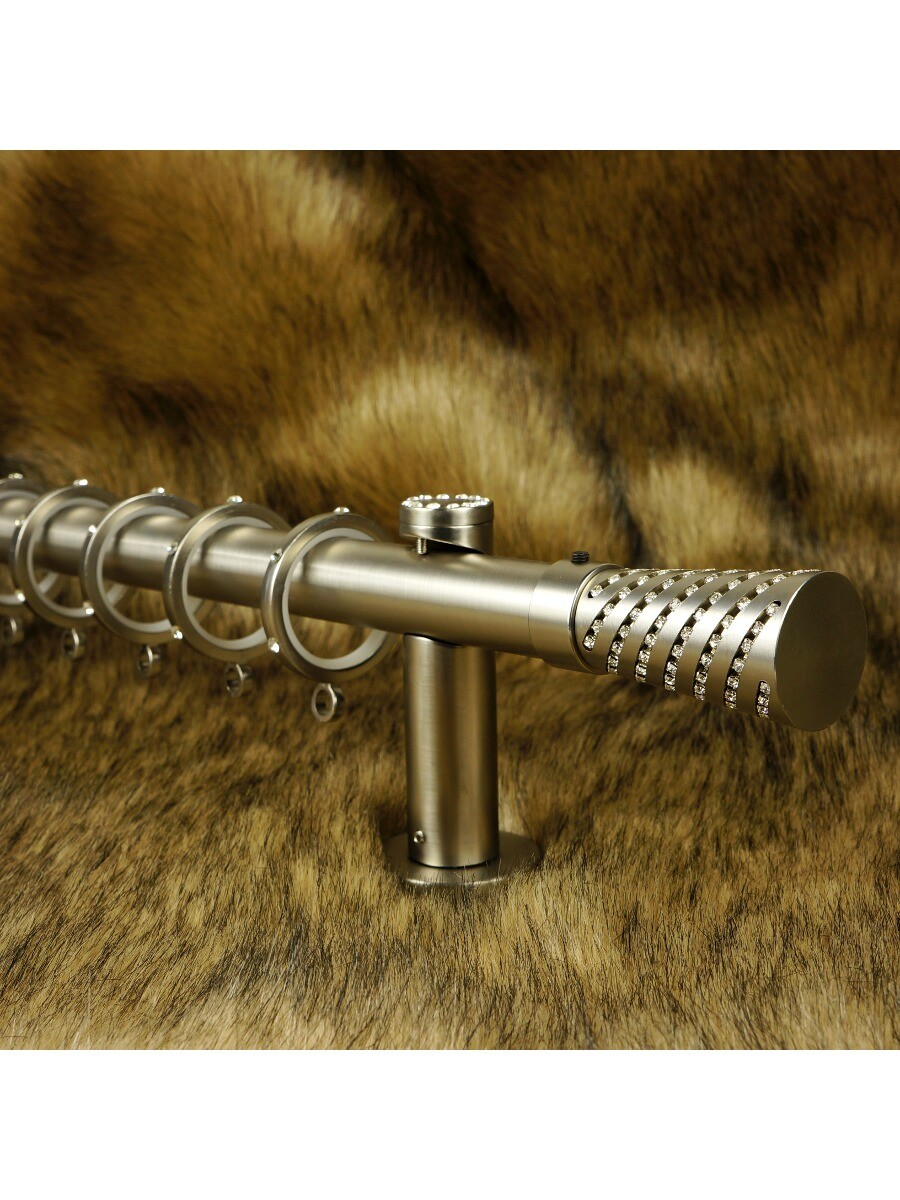 Qyt1320 1 Quot Steel Single Curtain Rod Set Crystal