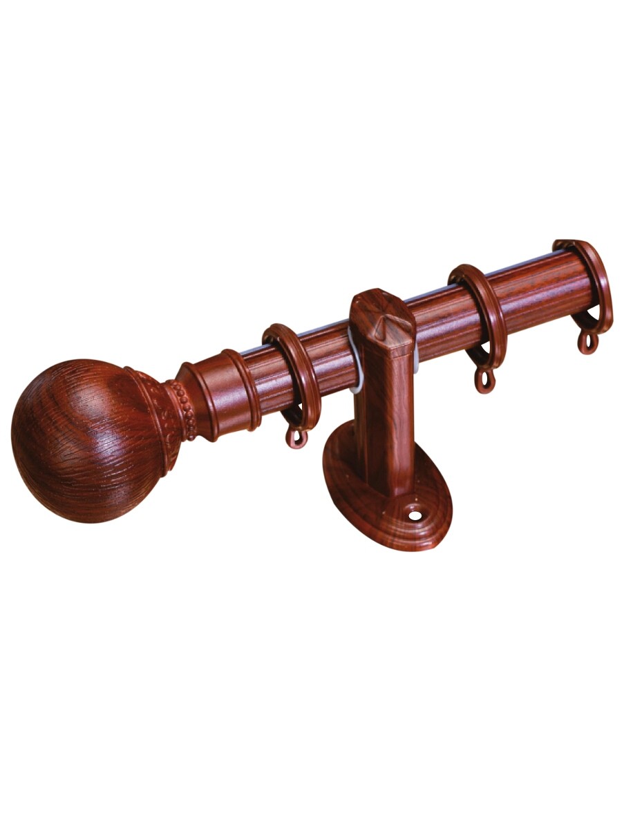 QYR3020 1-1/8" Diameter Wood Grain Custom Single Curtain ...