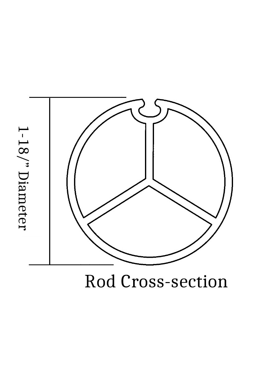 QYR3320 1-1/8" Diameter Twinkling Custom Single Curtain ...