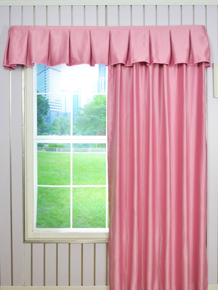 Solid Brown Color Fake-layered Wave Window Valance and ...